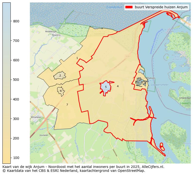 Afbeelding van de buurt Verspreide huizen Anjum op de kaart.