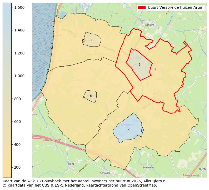 Afbeelding van de buurt Verspreide huizen Arum op de kaart.