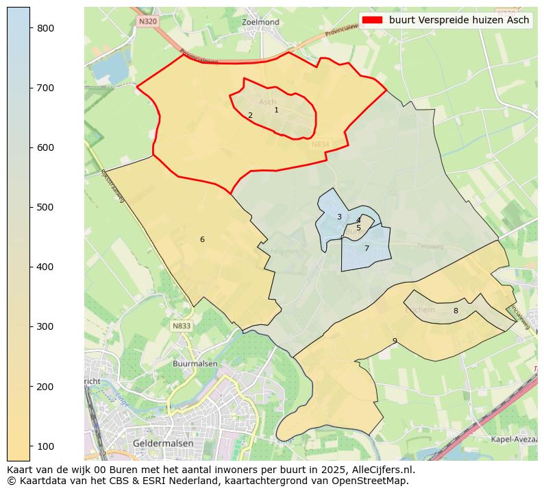 Afbeelding van de buurt Verspreide huizen Asch op de kaart.