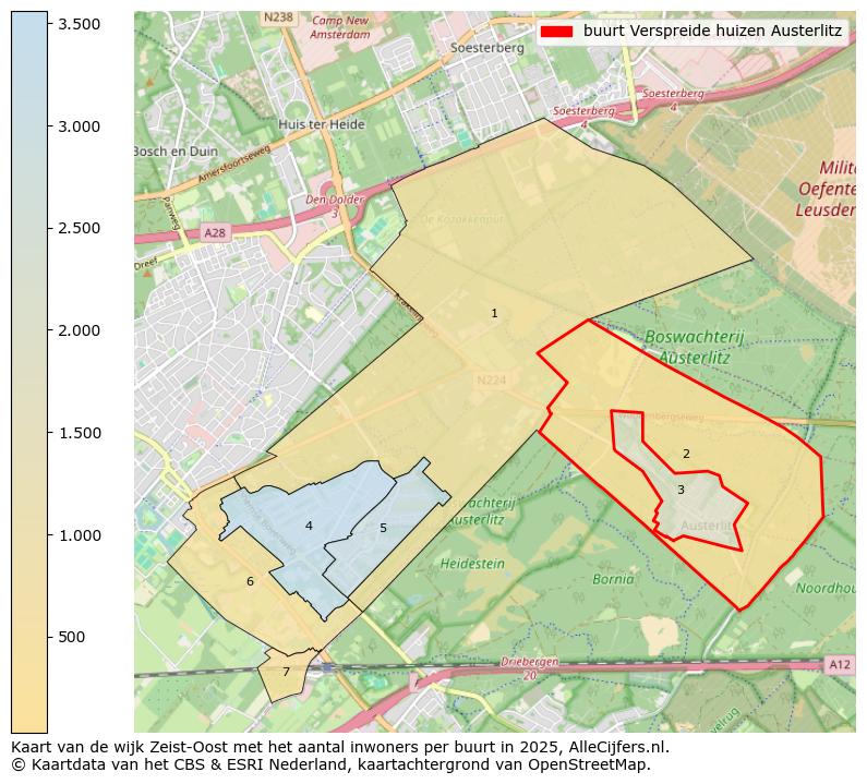 Afbeelding van de buurt Verspreide huizen Austerlitz op de kaart.