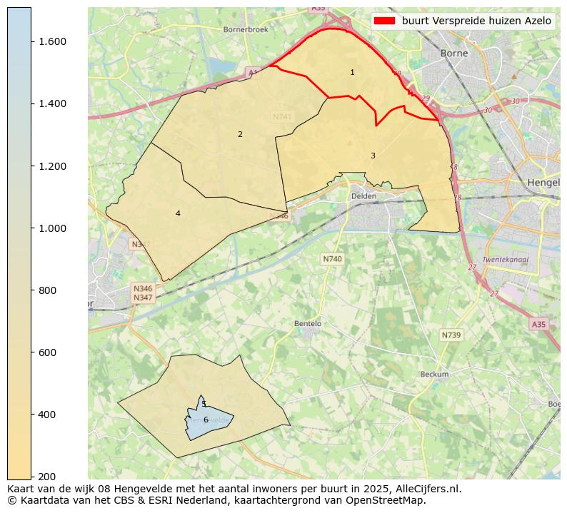 Afbeelding van de buurt Verspreide huizen Azelo op de kaart.