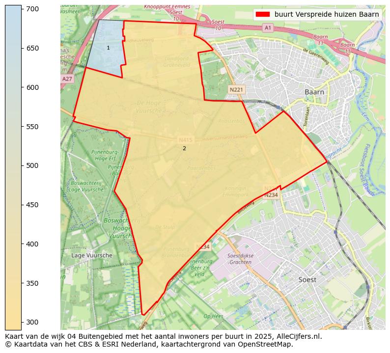 Afbeelding van de buurt Verspreide huizen Baarn op de kaart.