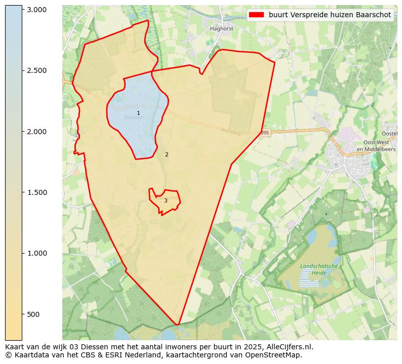 Afbeelding van de buurt Verspreide huizen Baarschot op de kaart.