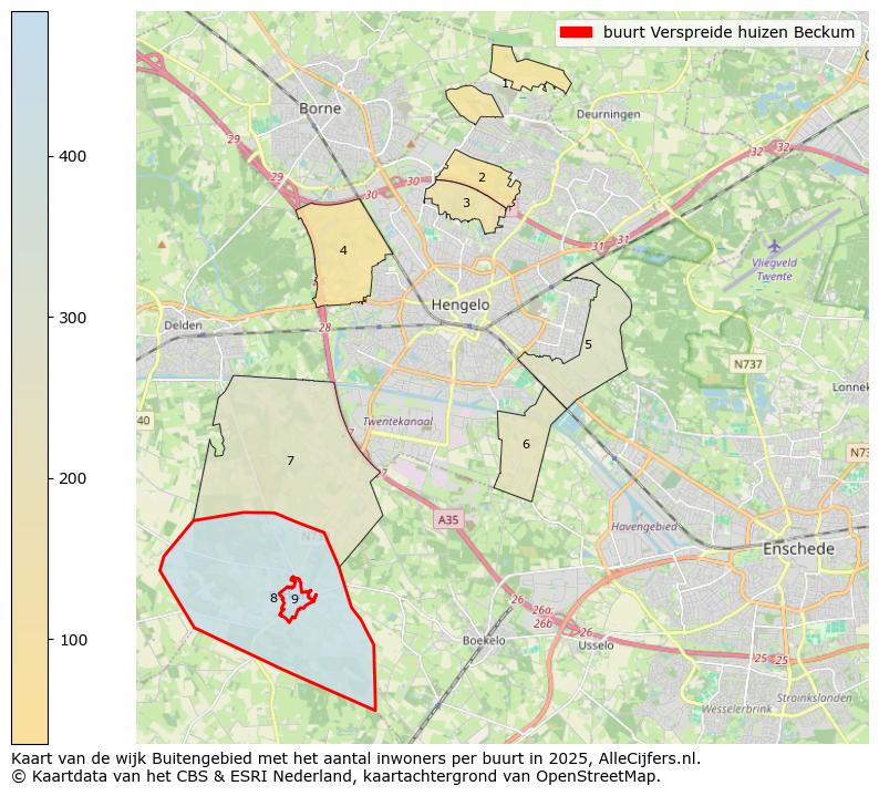 Afbeelding van de buurt Verspreide huizen Beckum op de kaart.