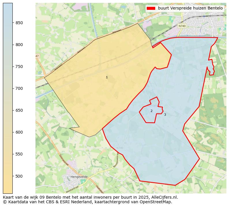 Afbeelding van de buurt Verspreide huizen Bentelo op de kaart.