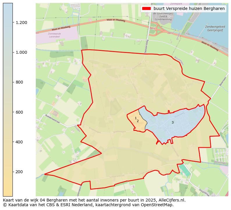 Afbeelding van de buurt Verspreide huizen Bergharen op de kaart.