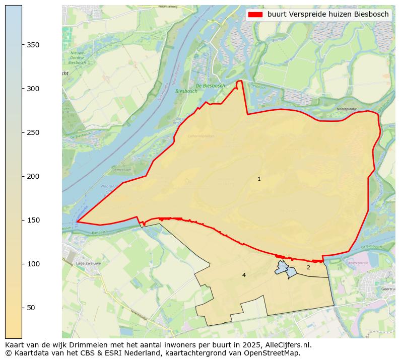 Afbeelding van de buurt Verspreide huizen Biesbosch op de kaart.