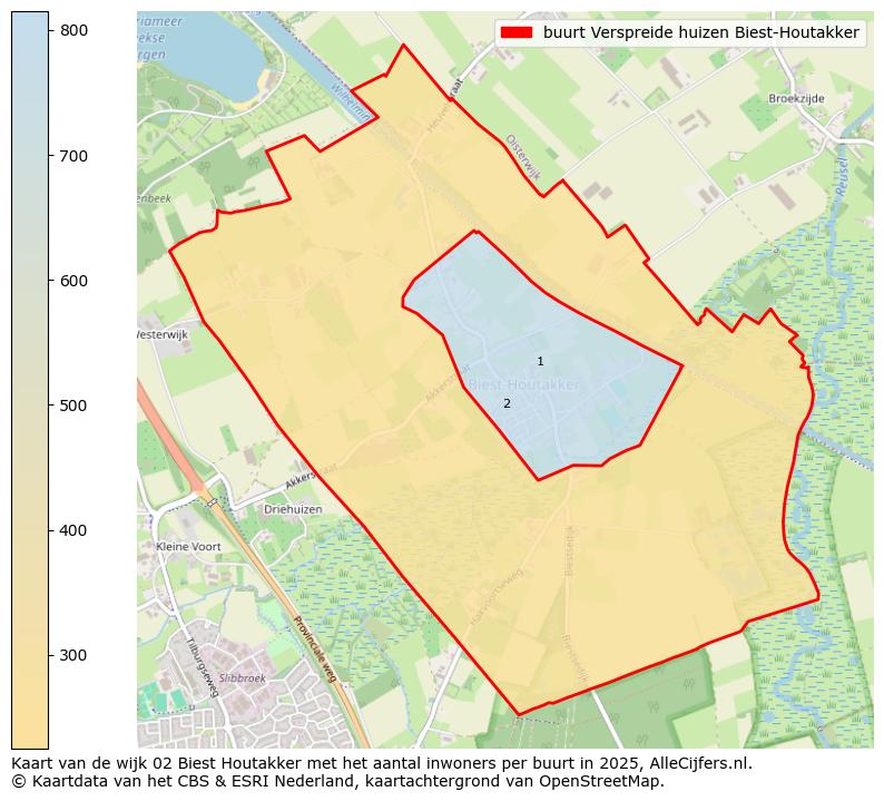Afbeelding van de buurt Verspreide huizen Biest-Houtakker op de kaart.