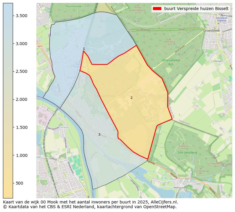 Afbeelding van de buurt Verspreide huizen Bisselt op de kaart.