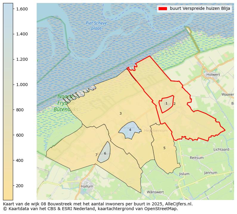 Afbeelding van de buurt Verspreide huizen Blija op de kaart.