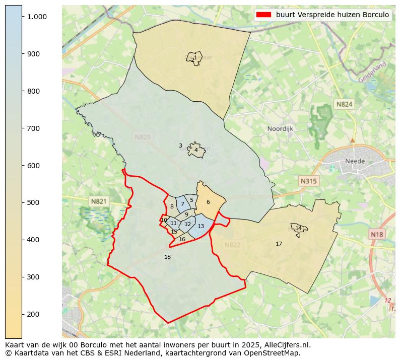 Afbeelding van de buurt Verspreide huizen Borculo op de kaart.