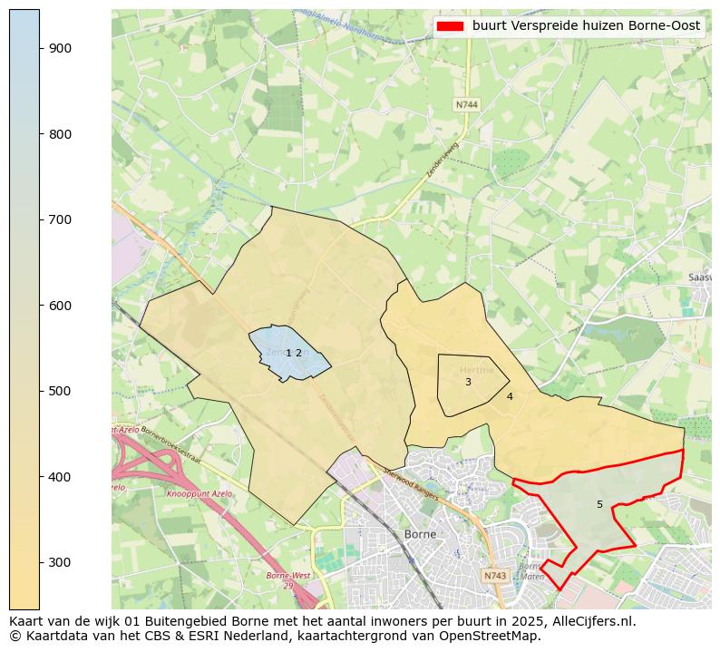 Afbeelding van de buurt Verspreide huizen Borne-Oost op de kaart.