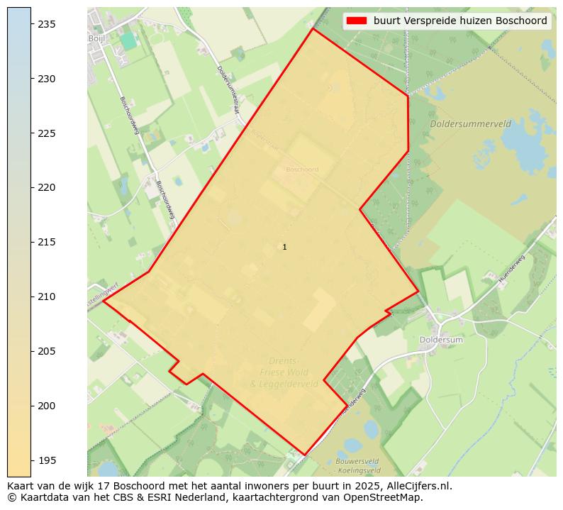 Afbeelding van de buurt Verspreide huizen Boschoord op de kaart.