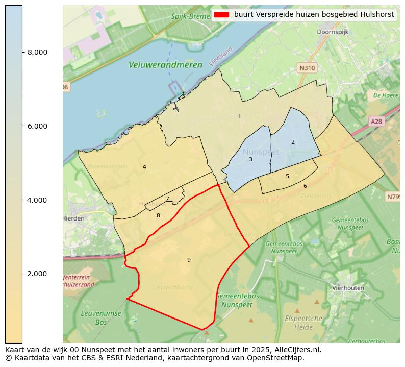 Afbeelding van de buurt Verspreide huizen bosgebied Hulshorst op de kaart.
