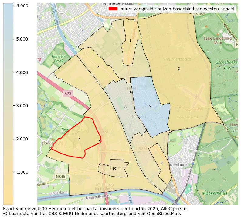 Afbeelding van de buurt Verspreide huizen bosgebied ten westen kanaal op de kaart.