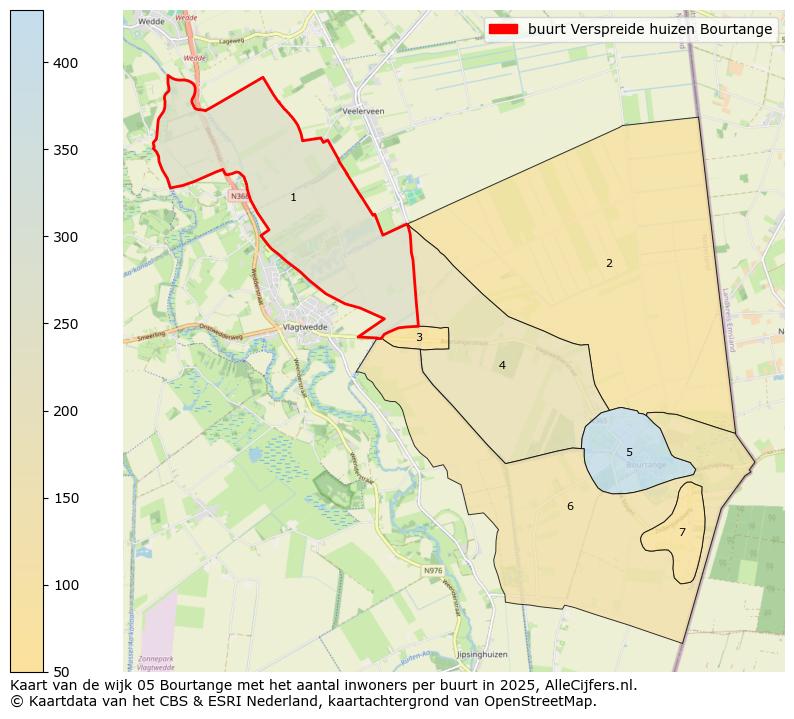 Afbeelding van de buurt Verspreide huizen Bourtange op de kaart.