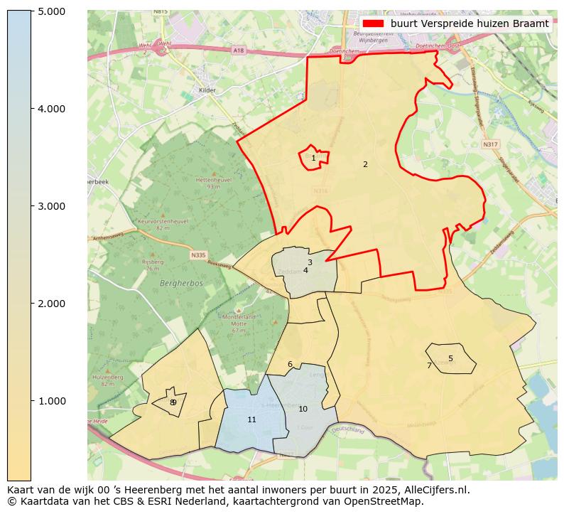 Afbeelding van de buurt Verspreide huizen Braamt op de kaart.