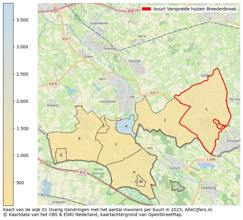 Afbeelding van de buurt Verspreide huizen Breedenbroek op de kaart.