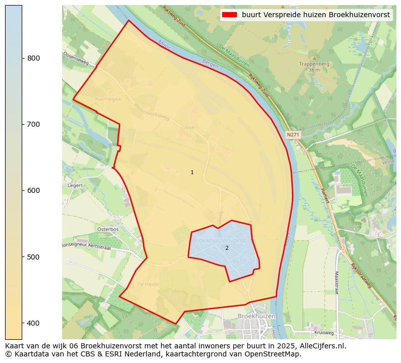 Afbeelding van de buurt Verspreide huizen Broekhuizenvorst op de kaart.