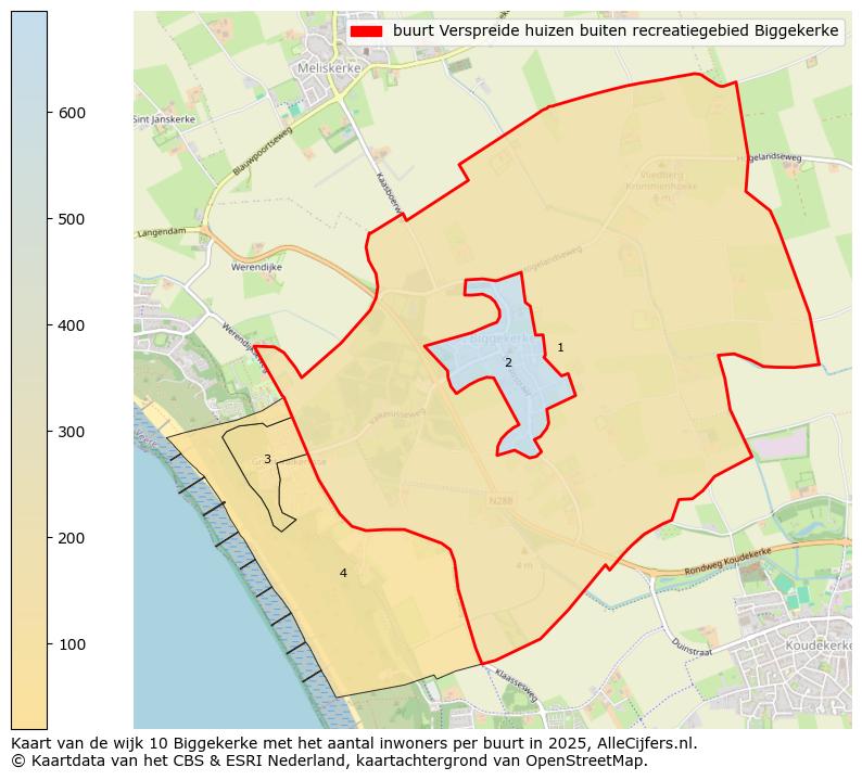 Afbeelding van de buurt Verspreide huizen buiten recreatiegebied Biggekerke op de kaart.