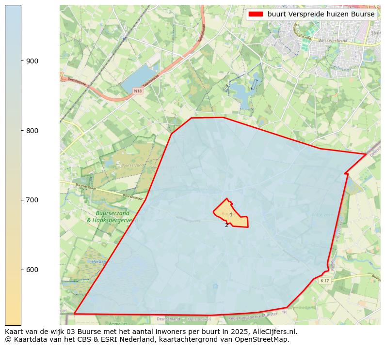 Afbeelding van de buurt Verspreide huizen Buurse op de kaart.