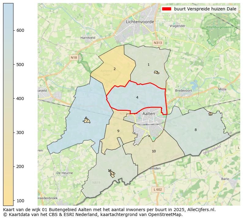 Afbeelding van de buurt Verspreide huizen Dale op de kaart.