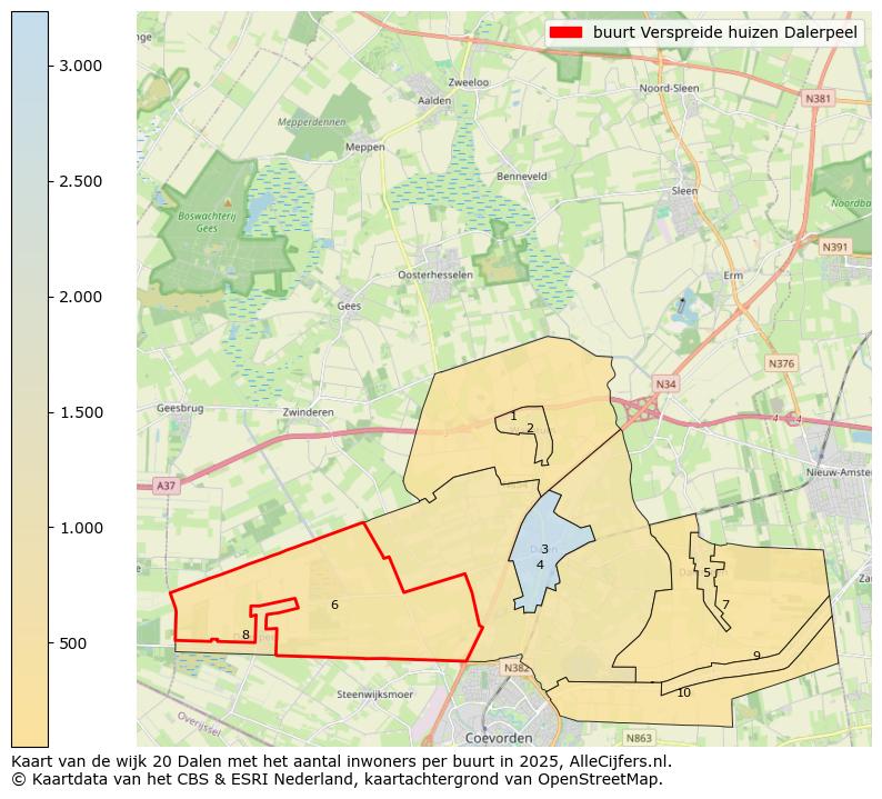 Afbeelding van de buurt Verspreide huizen Dalerpeel op de kaart.
