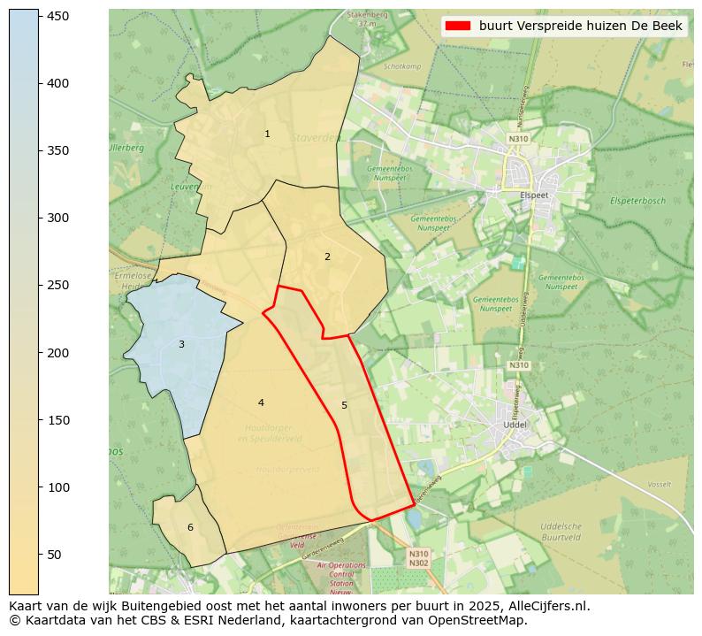 Afbeelding van de buurt Verspreide huizen De Beek op de kaart.
