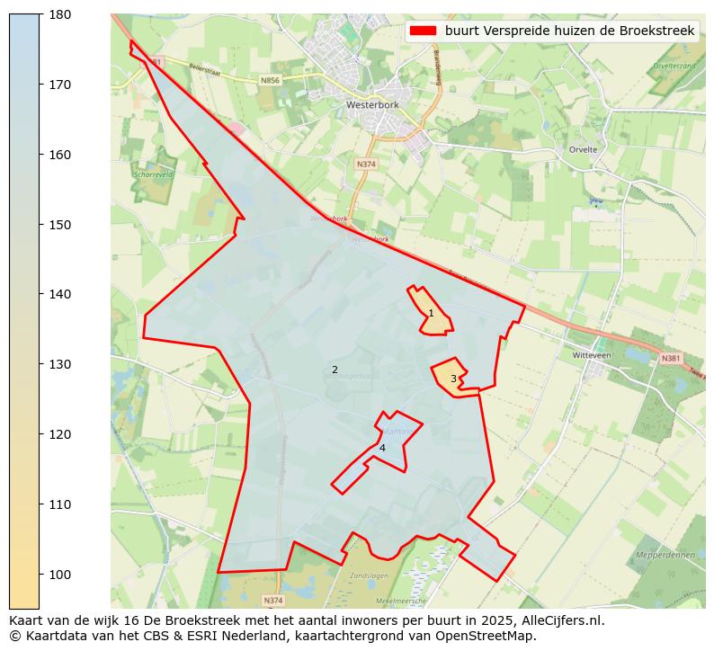 Afbeelding van de buurt Verspreide huizen de Broekstreek op de kaart.