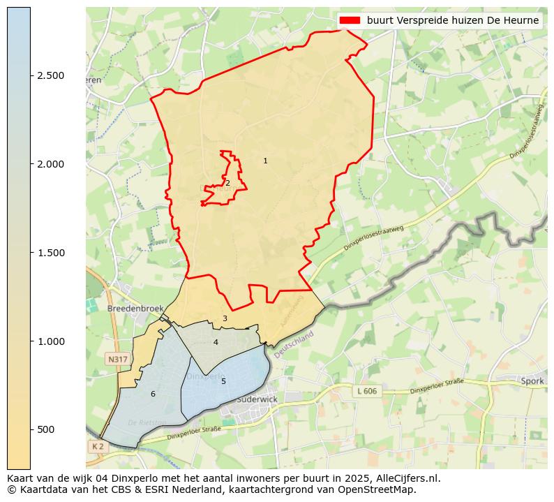 Afbeelding van de buurt Verspreide huizen De Heurne op de kaart.