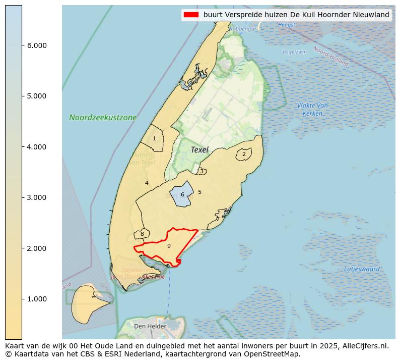 Afbeelding van de buurt Verspreide huizen De Kuil Hoornder Nieuwland op de kaart.