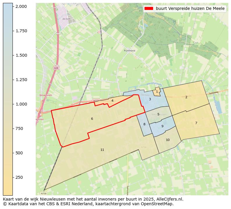 Afbeelding van de buurt Verspreide huizen De Meele op de kaart.