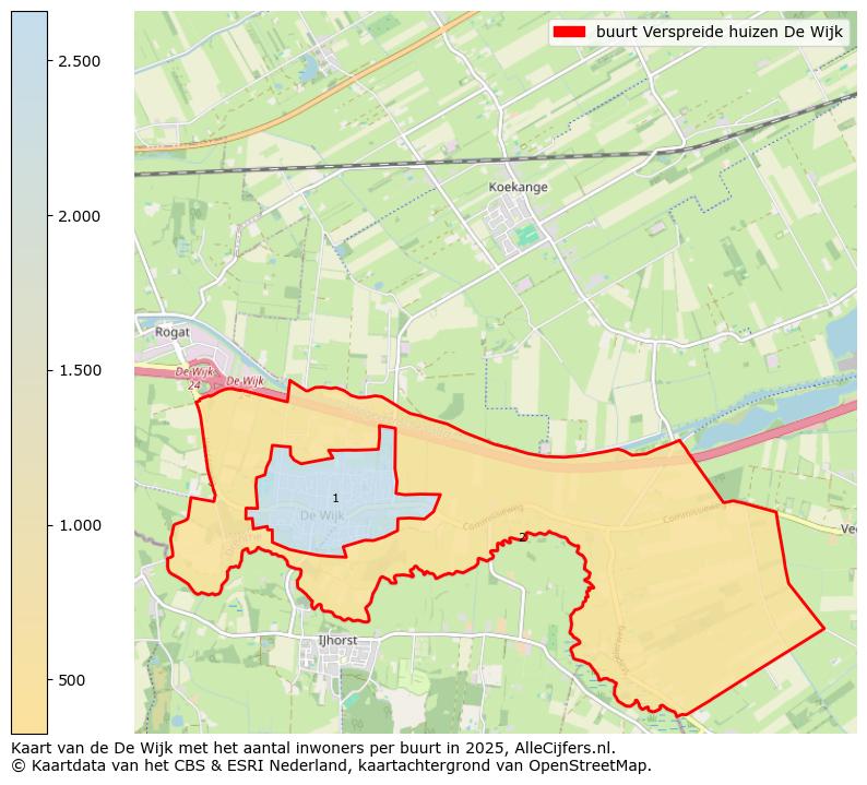Afbeelding van de buurt Verspreide huizen De Wijk op de kaart.