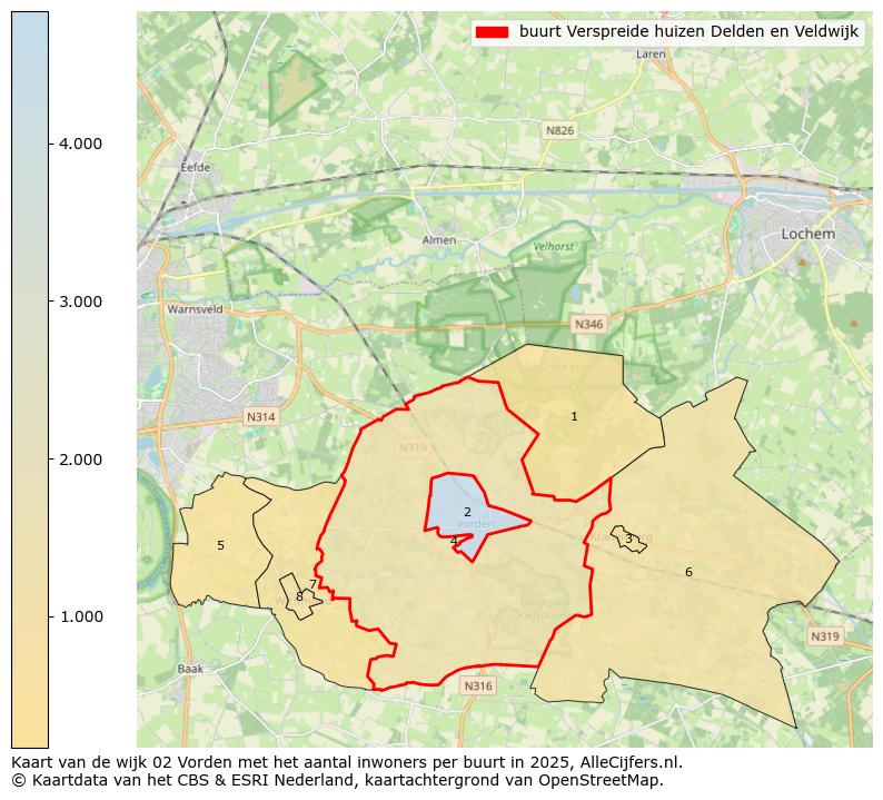 Afbeelding van de buurt Verspreide huizen Delden en Veldwijk op de kaart.