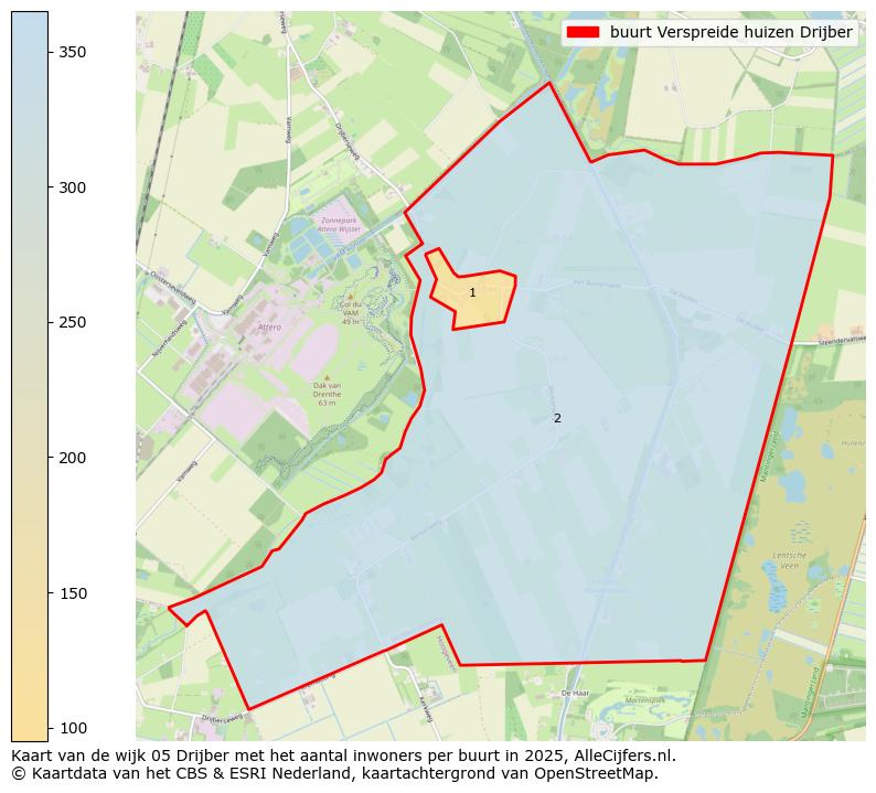 Afbeelding van de buurt Verspreide huizen Drijber op de kaart.