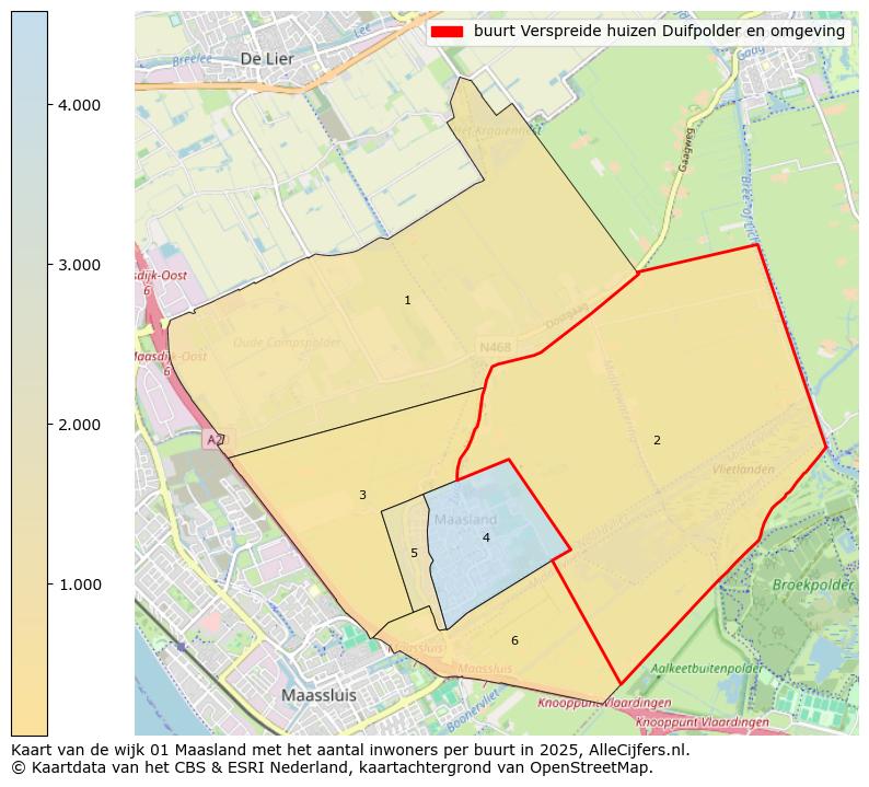 Afbeelding van de buurt Verspreide huizen Duifpolder en omgeving op de kaart.
