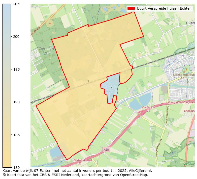 Afbeelding van de buurt Verspreide huizen Echten op de kaart.