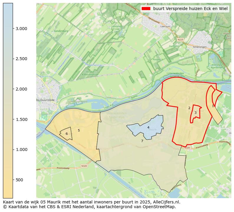 Afbeelding van de buurt Verspreide huizen Eck en Wiel op de kaart.