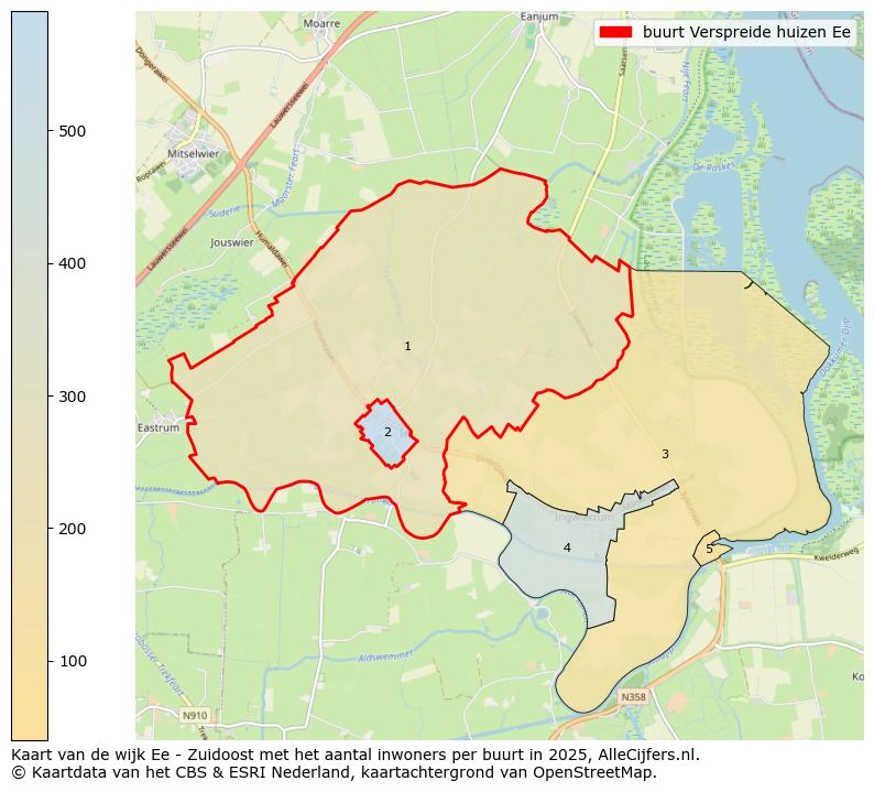 Afbeelding van de buurt Verspreide huizen Ee op de kaart.