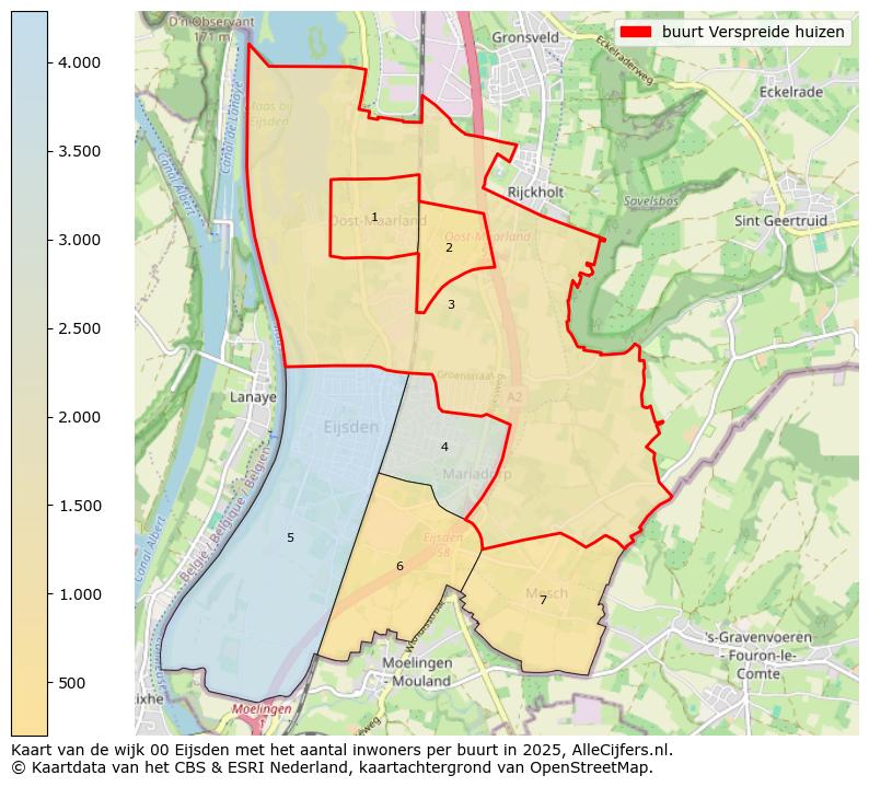 Afbeelding van de buurt Verspreide huizen op de kaart.