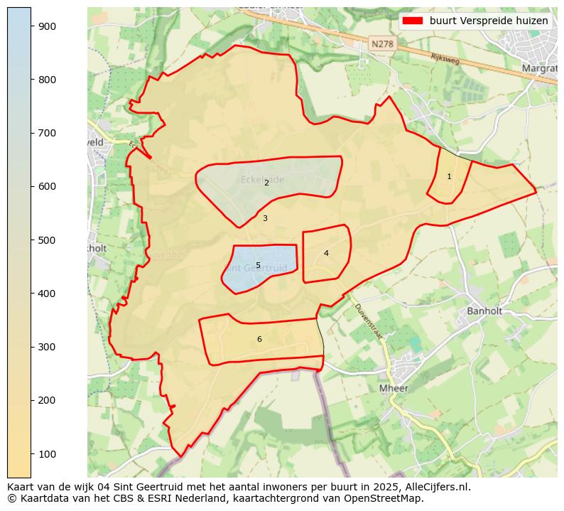 Afbeelding van de buurt Verspreide huizen op de kaart.