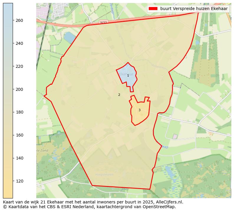Afbeelding van de buurt Verspreide huizen Ekehaar op de kaart.