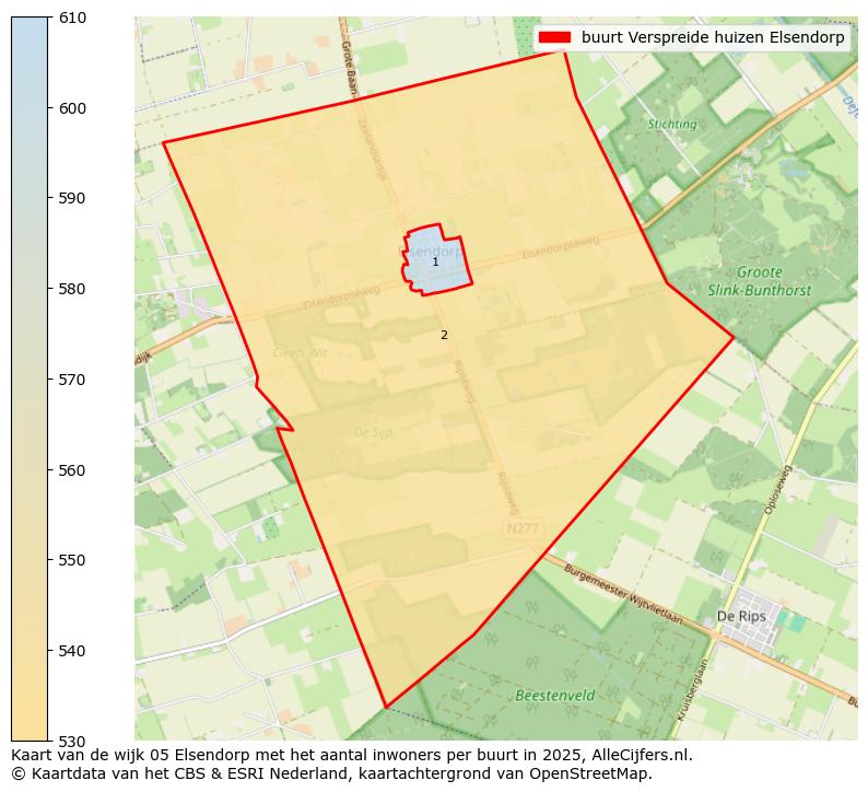 Afbeelding van de buurt Verspreide huizen Elsendorp op de kaart.