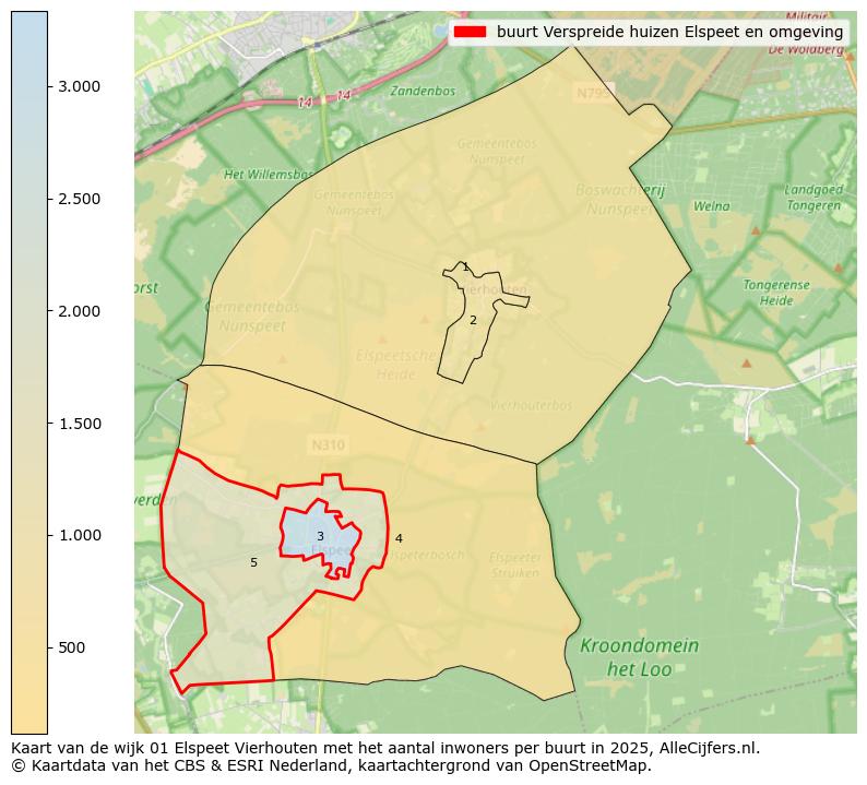 Afbeelding van de buurt Verspreide huizen Elspeet en omgeving op de kaart.