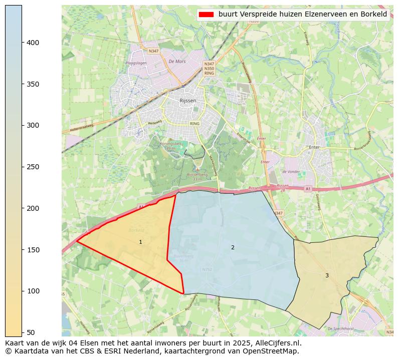 Afbeelding van de buurt Verspreide huizen Elzenerveen en Borkeld op de kaart.