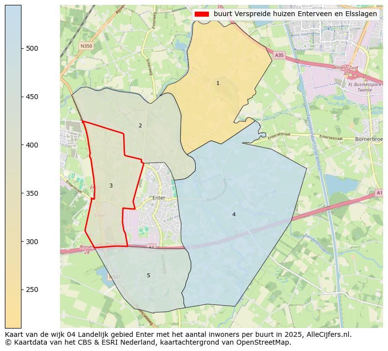 Afbeelding van de buurt Verspreide huizen Enterveen en Elsslagen op de kaart.