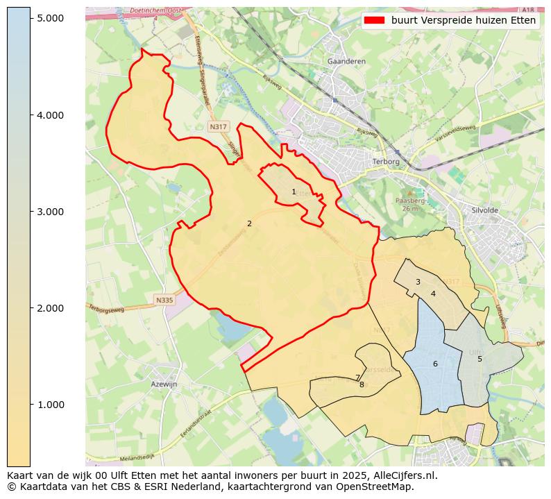 Afbeelding van de buurt Verspreide huizen Etten op de kaart.