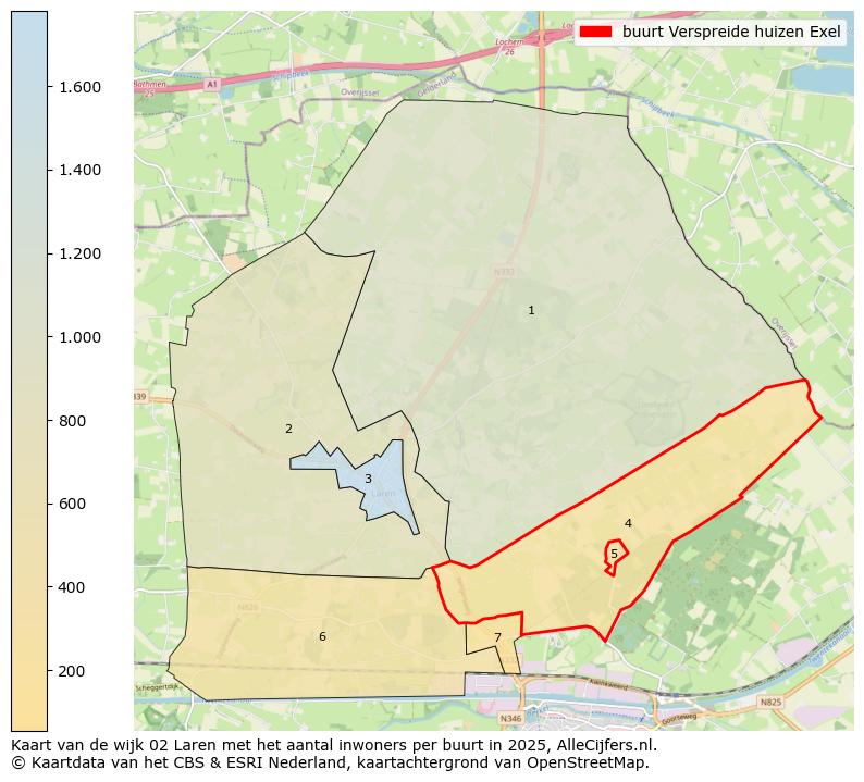 Afbeelding van de buurt Verspreide huizen Exel op de kaart.