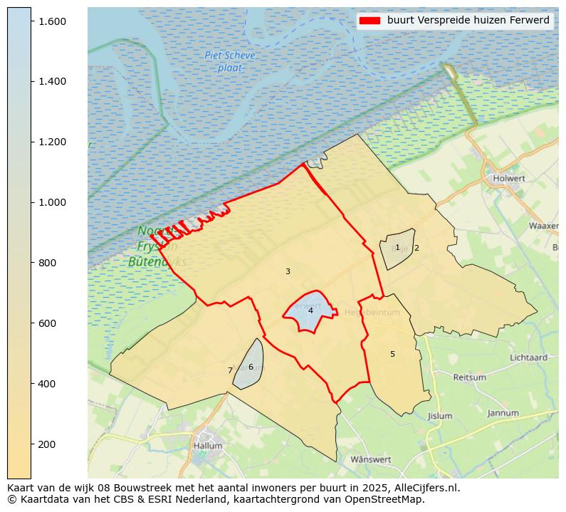 Afbeelding van de buurt Verspreide huizen Ferwerd op de kaart.