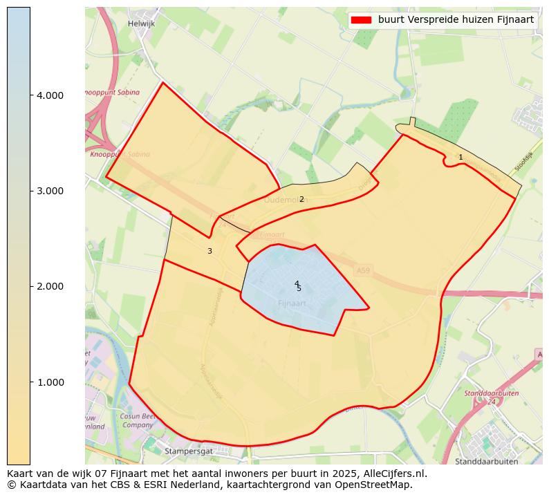 Afbeelding van de buurt Verspreide huizen Fijnaart op de kaart.